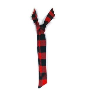 Red and Black Buffalo Plaid Flannel Skinny Scarves